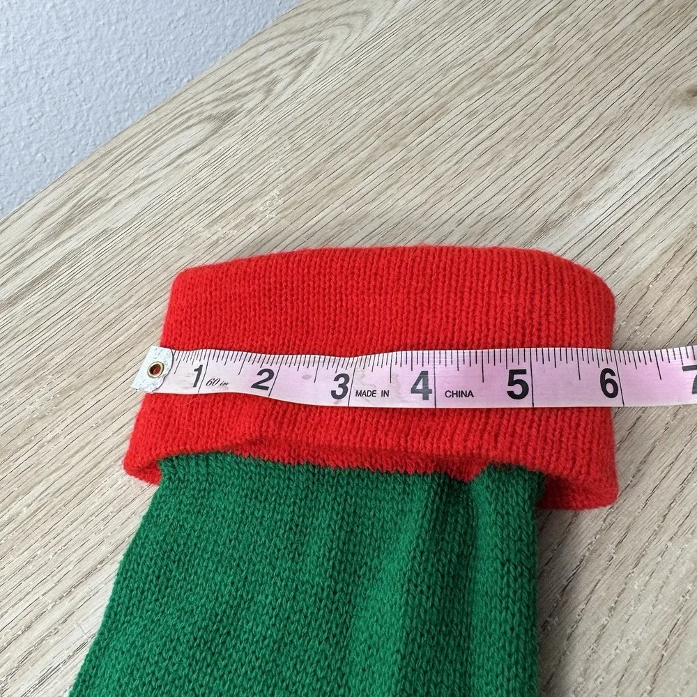 Green & Red‎ Knit Vintage Hanging Christmas Stocking 28